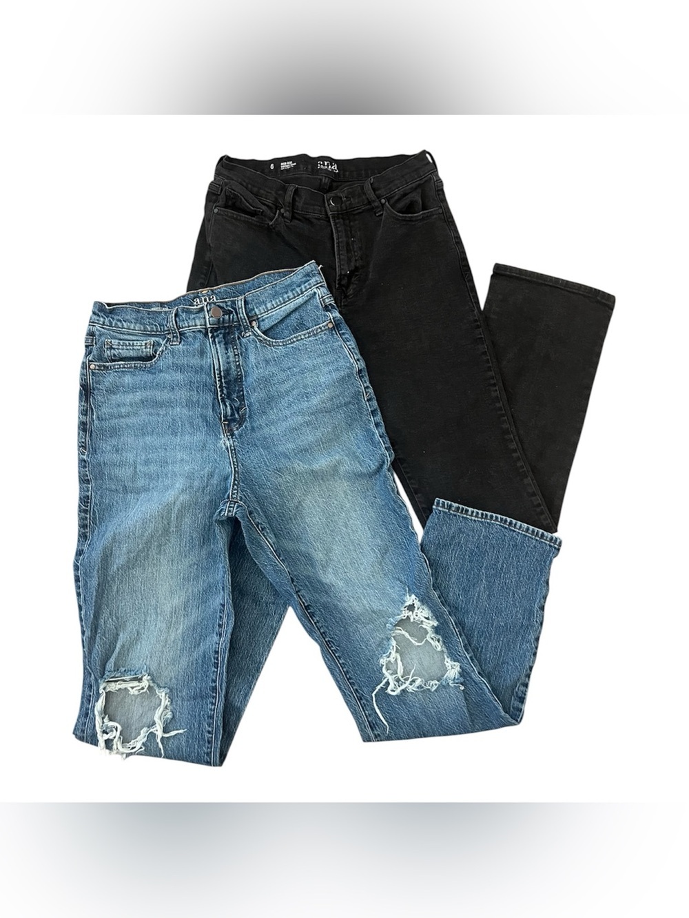 a.n.a Jeans Bundle Size 6 - Vintage Straight & Bootcut (2 Pairs)